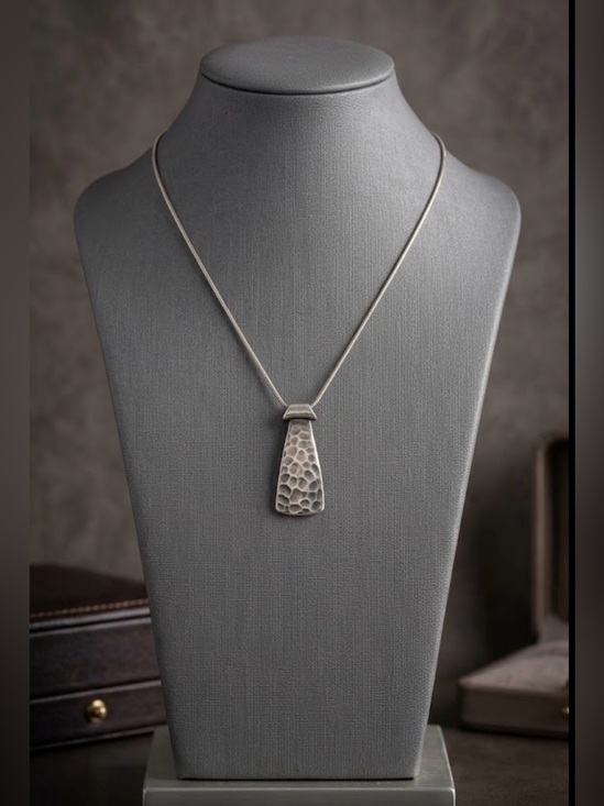 Silpada Jewelry - Silpada Sterling Silver Hammered Tie Shaped Pendant Necklace 3145